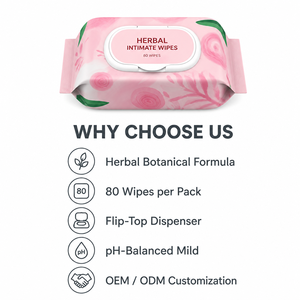 Lingettes intimes féminines, lingettes nettoyantes humides pour l'hygiène menstruelle des femmes, vente en gros, soins pour adultes - Product Image 6
