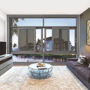 Ventanas de Casa personalizadas diseño moderno ventanas de doble acristalamiento estándar australiano ventanas correderas de aluminio