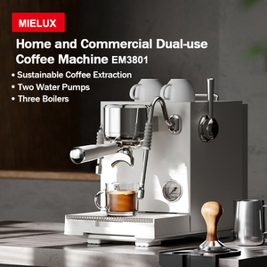 Cafetera Espresso Semiautomática de Alta Calidad, con Tres Calderas, Bomba Italiana, para Cafetería, Profesional, con Función de Cápsulas - Product Image 2