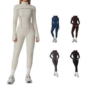 Chaqueta Deportiva Ajustada de Manga Larga para Mujer, para Yoga, Entrenamiento, Gimnasio - Product Image 1