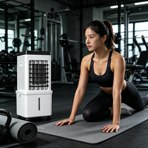 Mini Enfriador <span class=keywords><strong>de</strong></span> Aire Evaporativo Portátil con Caja <span class=keywords><strong>de</strong></span> Hielo, 3 Velocidades, Silencioso, para Hogar, <span class=keywords><strong>Oficina</strong></span>, Dormitorio - Product Image 1