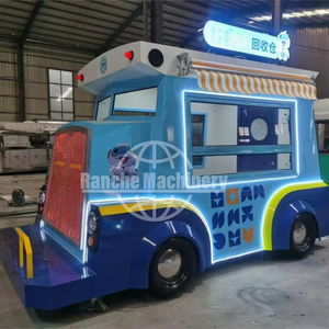 Camión de Comida Móvil para Exteriores, Carrito de Catering para Snacks y Helados con Acero Inoxidable y Energía Integrada - Product Image 1