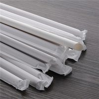 Pailles en papier biodégradables jetables en pulpe de bois 6*200mm pour jus et boissons rafraîchissantes