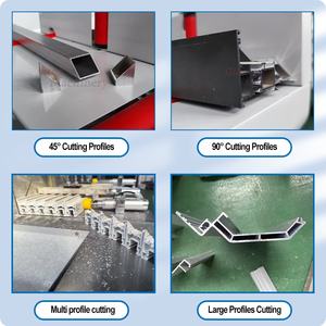 Machine à scier à découper l'aluminium à tête unique de haute précision, scie <span class=keywords><strong>circulaire</strong></span> à onglet de précision pour PVC/UPVC, moteur et PLC 3KW 220V/380V - Product Image 3
