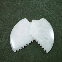 HZ Outils de Gua Sha 100% naturels en jade (jade blanc, améthyste, jade vert) pour le visage et le corps, marque privée, pour le soin de la peau