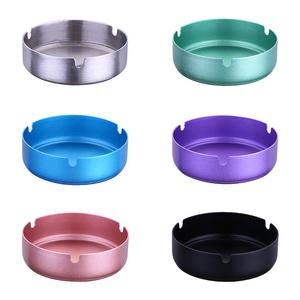 Cenicero <span class=keywords><strong>sin</strong></span> <span class=keywords><strong>humo</strong></span> redondo a prueba de viento de Color de Metal antiguo de diseño clásico personalizado para fumar - Product Image 2