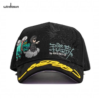 Ed X Sad Boyz Baseball Cap Geborduurd Schedel Hart Design Punk Sportief Straat Verstelbaar Unisex Single Breasted Buckle Gorras Hoed
