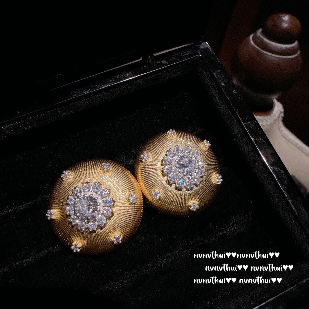 688y copo de nieve ZIRCON disco pendientes de trefilado ~ sin caja