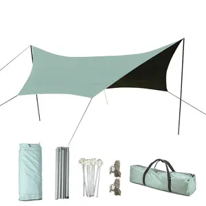 Super Lightweight Luxury Folding Canopy Tent 3m Ultra-Portable Windproof Sunshade Outdoor Camping Vinyl Supplies Equipment