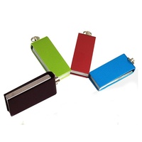 Nouvelles clés USB en gros du fabricant, 8 Go-64 Go, 1 To, avec logo imprimé, mini clé USB rotative en métal en forme d'elfe, haute capacité