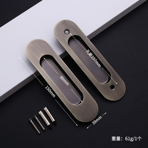 Stainless Steel Concealed Drawer Handles Oval Minimalist Cabinet Wardrobe <b>Door</b> Hardware Antirust Wire Drawing Finish - Product Image 5