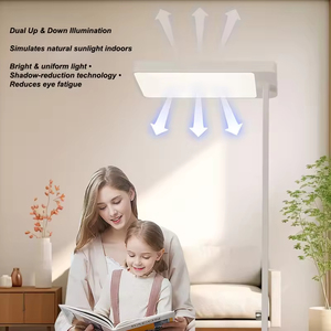 Lampe LED verticale à spectre complet à contrôle tactile avec réglage automatique de la luminosité par détection intelligente, CRI élevé <span class=keywords><strong>97</strong></span>, hauteur réglable, protection des yeux - Product Image 3