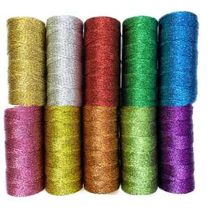 1.5 mm Metallic Yarn Custom Colors Metallic Cord for Gift Package DIY Metallic Yarn - Product Image 1