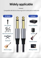 Câble audio professionnel blindé 6,35 mm avec connecteurs jack mâle 6,5 mm vers mâle 3,5 mm pour amplificateur - Vente en gros usine