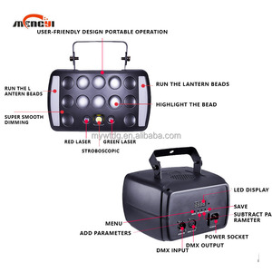 Led Running Horse Butterfly Flash Sound Control Red and <strong>Green</strong> <strong>Laser</strong> Light DMX512 RGBW Shaking Head Effect Light - Product Image 3