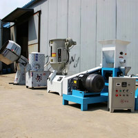 Ligne de production de machine extrudeuse de granulés d'aliments pour poissons flottants, aliments pour animaux de compagnie, aliments pour truites, capacité de 500 kg/h
