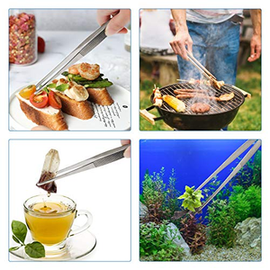 Pince de cuisine professionnelle en acier inoxydable de 12 pouces, à pointe large et dentelée, pour la cuisson - Product Image 4