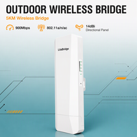 Antena de 5.8G 900Mbps 14dBi para Exteriores, Puente Digital Inalámbrico WIFI CPE de Largo Alcance 5KM