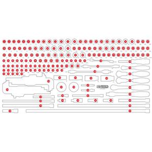 KS TOOLS-813,0183-97 Inserto de espuma vacío para 813,0183-EAN 4042146860984 TALLERES DE ROTACIÓN BANDEJAS VACÍAS - Product Image 1