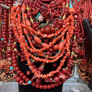 Natürliche hochwertige traditionelle tibetische Dzi Korallen Halskette Türkis Frauen Halskette Charme Erwachsene