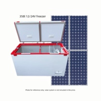 Congélateur coffre solaire DC en acier inoxydable 358L 12/24V, prix d'usine Malawi, pour usage commercial et supermarché