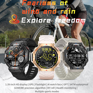 Montre connectée KC91 avec GPS, lampe torche, cadran IA, ChatGPT, boussole, suivi de santé, étanche 3ATM, tracker de sport et de fitness - Product Image 2