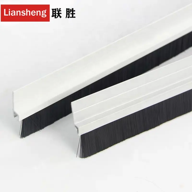 Brush Strip for door bottom windproof Aluminum metal brush pile weather strip for door