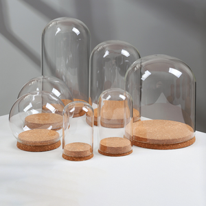 Campana di Vetro Fatta a Mano dal Design Moderno Personalizzabile con Base in Legno e Sughero Vaso da Tavolo per Uso Decorativo Fai da Te - Product Image 2