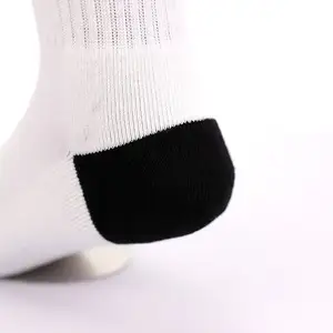 Calcetines de poliéster con estampado 3d para hombre y mujer, calcetín Unisex con diseño personalizado por sublimación en blanco