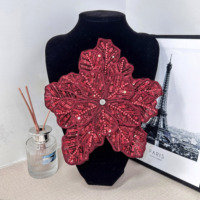 Applique florale de luxe perlée, broderie florale faite main avec sequins pour robe de mariée, décoration de vêtements DIY