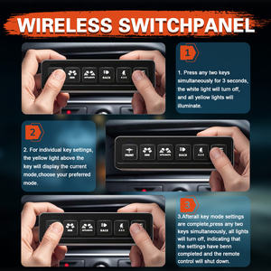 Panel de Interruptores Inalámbrico de 6 Canales 12V 24V, Caja de Relés de Control de Circuito de 80A para Jeep, Camioneta, SUV, UTV, ATV, Marino, RV - Product Image 6