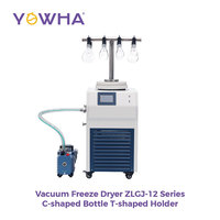 Usine chinoise -60 ℃ /-80 ℃   Lyophilisateur sous vide 0,1 Pa 2 L/S avec support en T pour bouteille en forme de C et support en T pour bouteille à large ouverture en option
