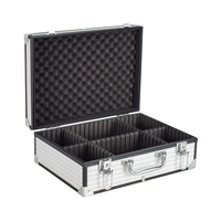 Boîte de rangement pour outils en aluminium sur mesure, style féminin, ouverture supérieure, avec mousse personnalisée pour l'organisation d'équipements de voyage