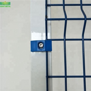 Cong 3D 4mm dày PVC tráng mạ kẽm lưới hàng rào hàn kim loại vườn hàng rào tấm France Đen cắt vuông bao gồm - Product Image 5
