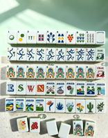 Kit de Mahjong Américain en Acrylique Thème Golf Créatif – 160 Tuiles – Cadeau Unique pour les Amateurs de Golf et les Passionnés de Mahjong