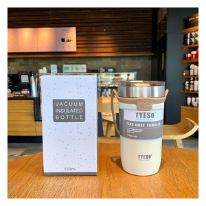 <span class=keywords><strong>Tyeso</strong></span> ถ้วยกาแฟสแตนเลสแบบพกพา,แก้วกาแฟพร้อมหลอดซิลิโคนความจุมากแก้วดื่มน้ำกีฬาขนาด710มล. - Product Image 4