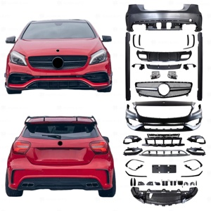 Kit de Carrocería de Ajuste Perfecto para <span class=keywords><strong>Mercedes</strong></span> <span class=keywords><strong>Clase</strong></span> A W176 <span class=keywords><strong>A180</strong></span> A200 A250 A35 <span class=keywords><strong>AMG</strong></span>, Mejora a A45 <span class=keywords><strong>AMG</strong></span>, Parachoques, Faldones Laterales, Kits de Carrocería <span class=keywords><strong>AMG</strong></span> - Product Image 1