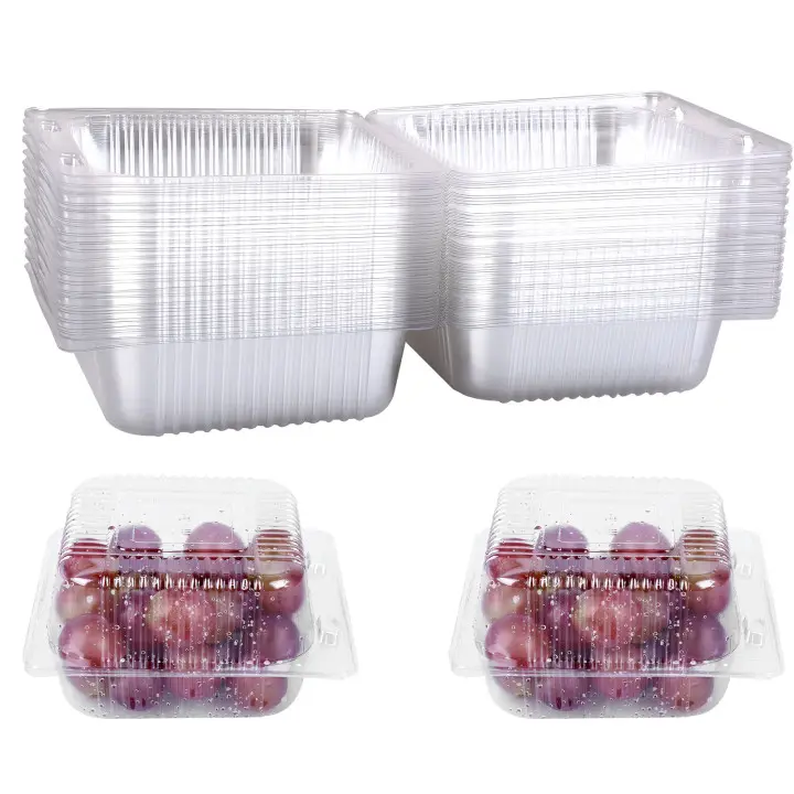 luftdichte box für lebensmittel zum mitnehmen durchsichtiger rechteckiger behälter für fast-food-qualität durchsichtige box quadratisch kunststoff klein
