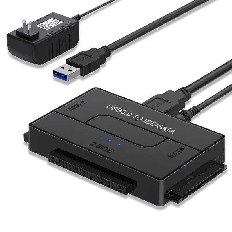 Sata/Ide Naar Usb 3.0 Adapter, Harde Schijf Adapter Kabel Converter Voor Universele 2.5/3.5 Inch Sata En Ide Hdd/2.5 Inch Ssd