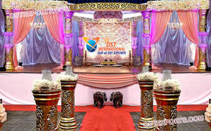 Cristal unique FRP mariage Mandap NZ fantastique cristal FRP mariage Mandap magnifique cristal décoratif scène mariage Mandap USA - Product Image 2