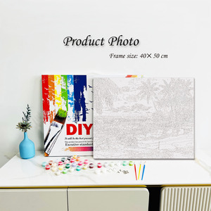 2026New Small Picture Diy Numbered <b>Framed</b> sky sea Painting Paint by Numbers Kits <b>for</b> Children Kid - Product Image 2