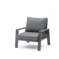 Ensemble de canapés d'extérieur modernes en aluminium avec table foyer pour salon, salle à manger et usage hôtelier – Imperméable, durable et écologique
