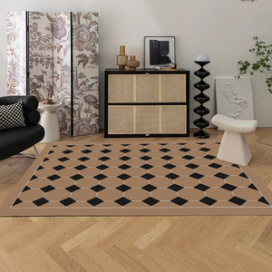 Tapis d'échiquier médiéval français salon chambre avancée couverture de lit canapé tapis de sol - Product Image 6