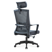 Chaise de bureau ergonomique au design moderne, certifiée BIFMA, avec vérin à gaz, réglage de la hauteur sur 3 niveaux, pivotante, en maille