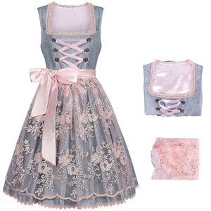Abiti Tradizionali Tedeschi Dirndl per <span class=keywords><strong>Donna</strong></span>, Costumi Autentici Bavaresi per Oktoberfest - Product Image 3