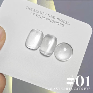 Gel Polish Occhi di Gatto Effetto Luna Super Bianco Brillante, Gel Magnetico Universale Effetto Cristallo Argento - Product Image 6