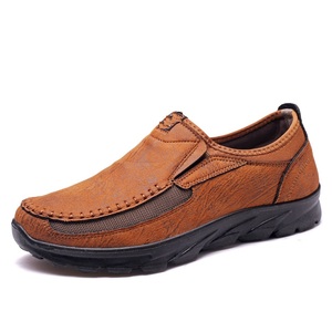 Skin Friendly Thick PU Sole <b>Oversized</b> Mens Flat Walking Style Moccasins Shoes Loafer Mesh Lining Fashion Trend Spring Summer - Product Image 1