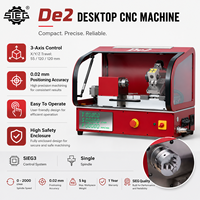 Tour CNC de bureau miniature personnalisé SIEG De2, 3 axes, broche simple, machine de moyenne capacité, commande SIEG3, 4 stations à outils, garantie 1 an
