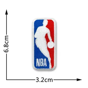 Yeni fabrika doğrudan satış spor nakış etiketleri aplike ulusal dernek basketbol takımı Logo yamalar
