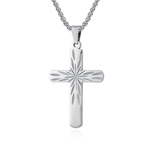 Cross-border yunnique style <b>titanium</b> steel cross necklace, niche fashion design, stainless steel non-fading jewelry - Product Image 5